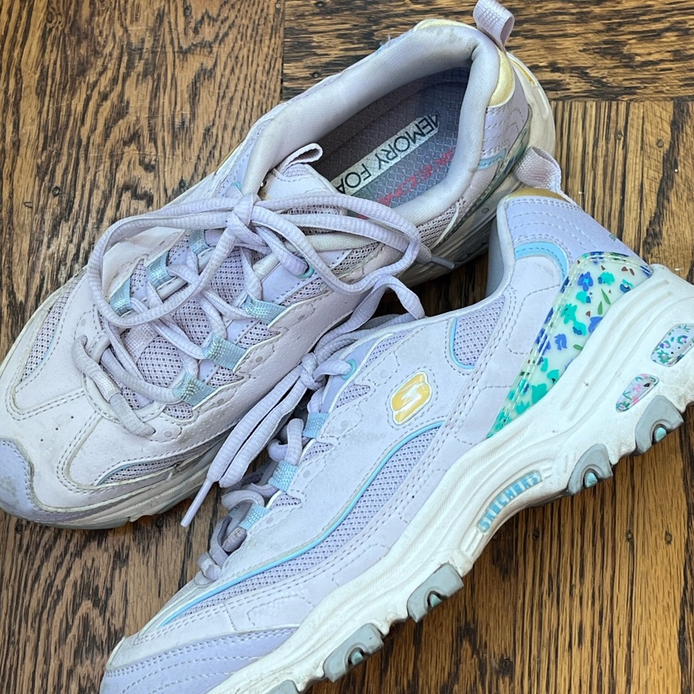 Y2K Chunky Lavender Skechers
